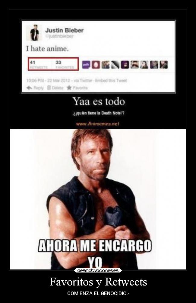 Favoritos y Retweets - COMIENZA EL GENOCIDIO.-