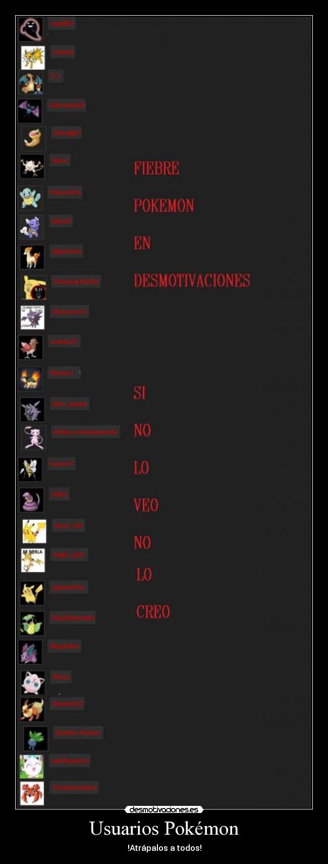 Usuarios Pokémon - 