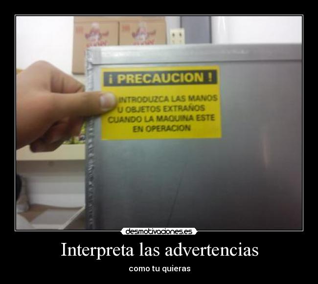 Interpreta las advertencias -