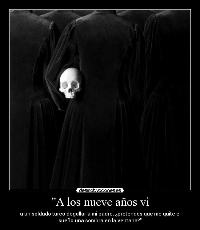 A los nueve años vi - 