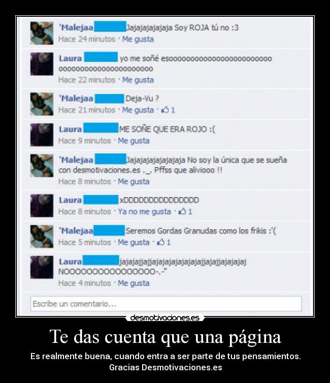 Te das cuenta que una página -