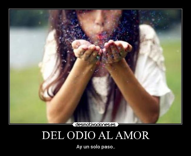 DEL ODIO AL AMOR - Ay un solo paso..