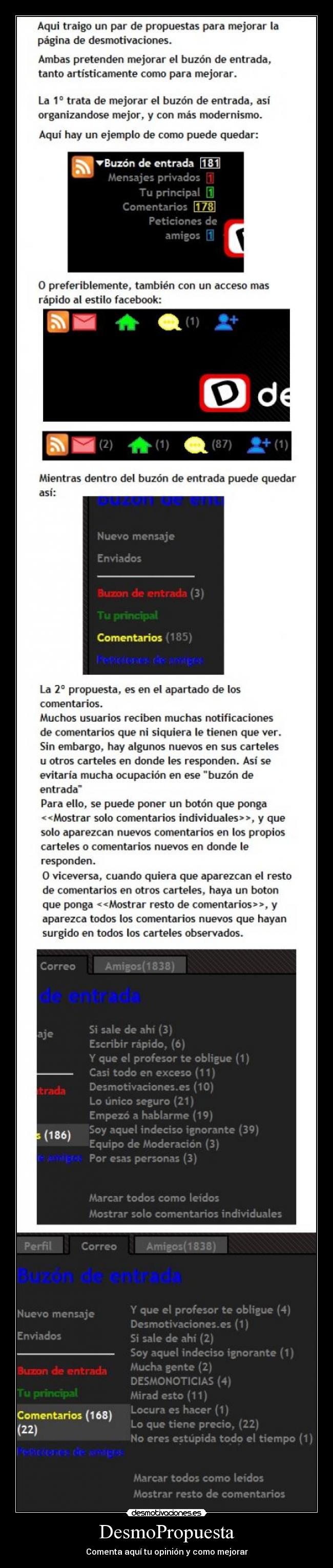DesmoPropuesta - Comenta aquí tu opinión y como mejorar