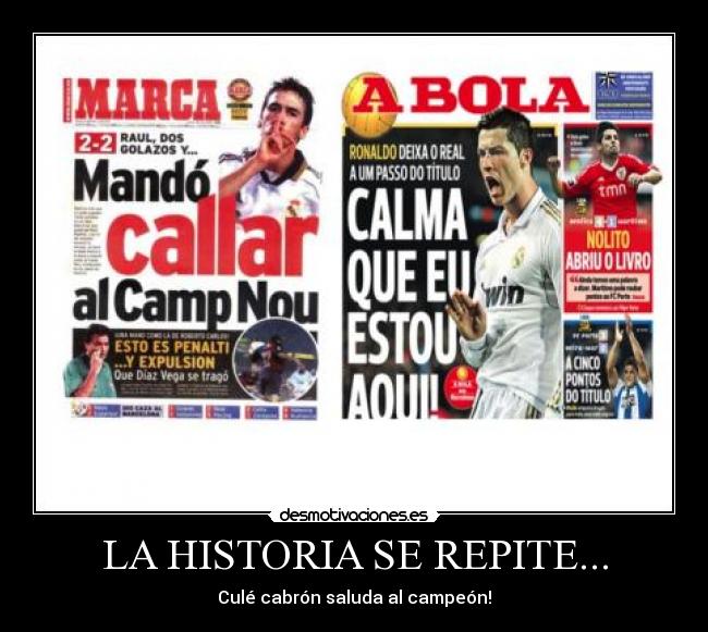 LA HISTORIA SE REPITE... -