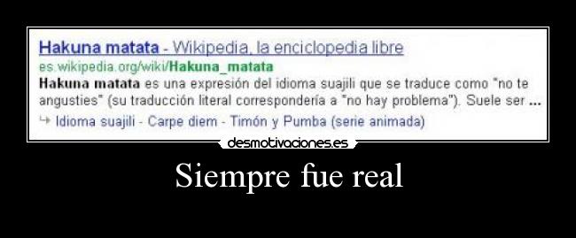 Siempre fue real - 