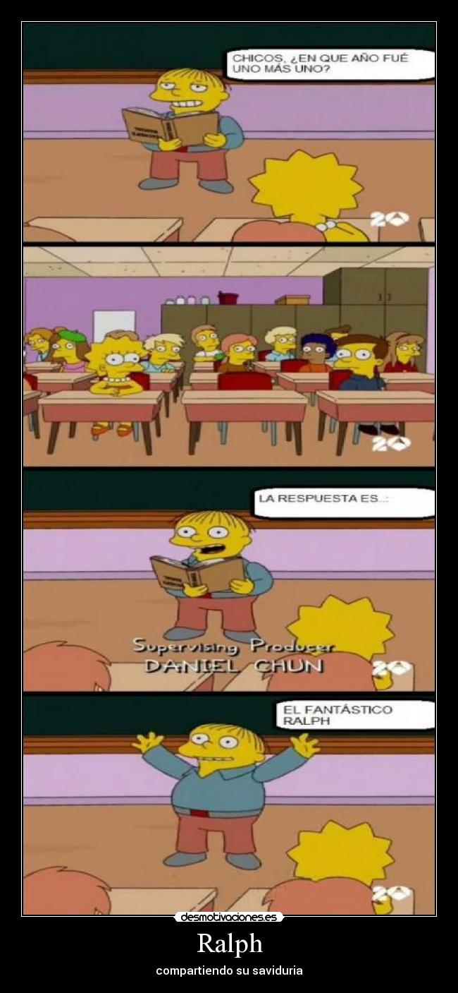 Ralph - compartiendo su saviduria