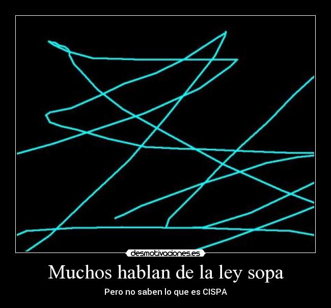 Muchos hablan de la ley sopa -