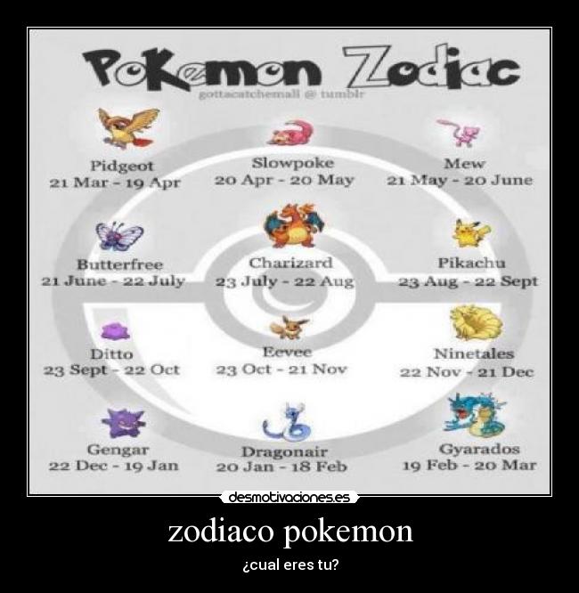 zodiaco pokemon - ¿cual eres tu?