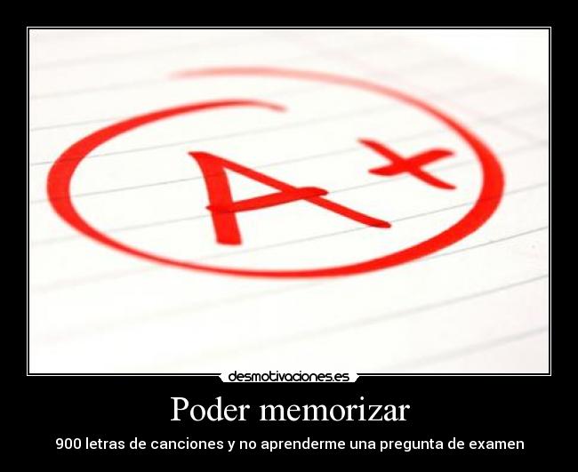 Poder memorizar -