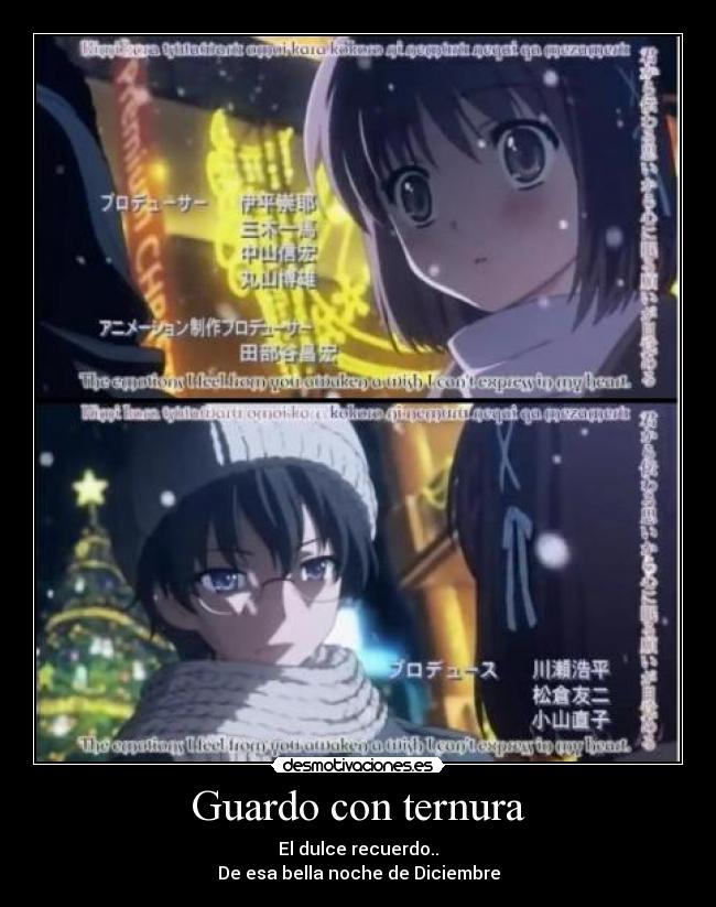 Guardo con ternura -