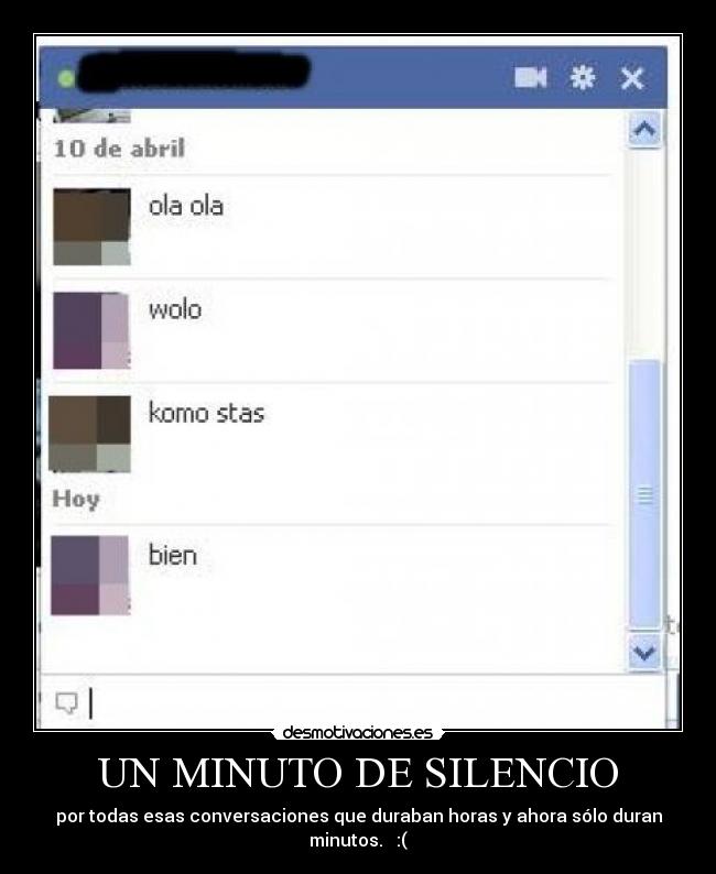 UN MINUTO DE SILENCIO -