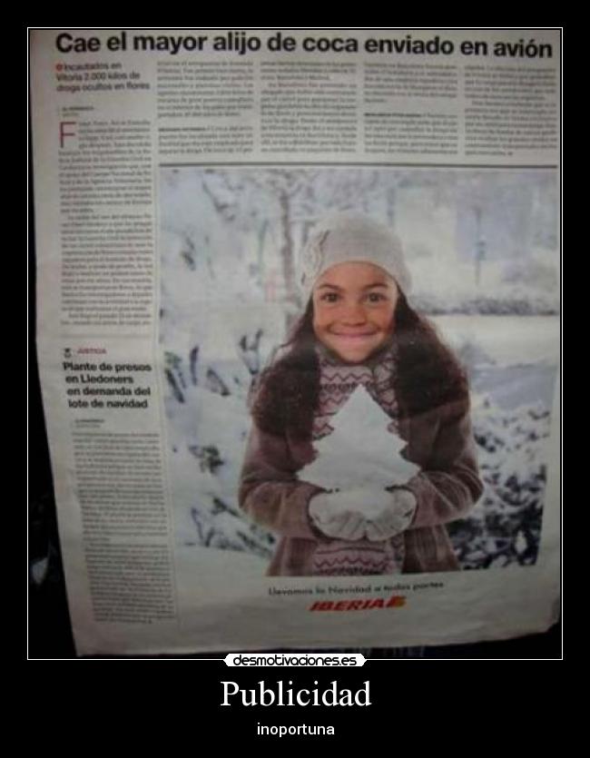 Publicidad - inoportuna