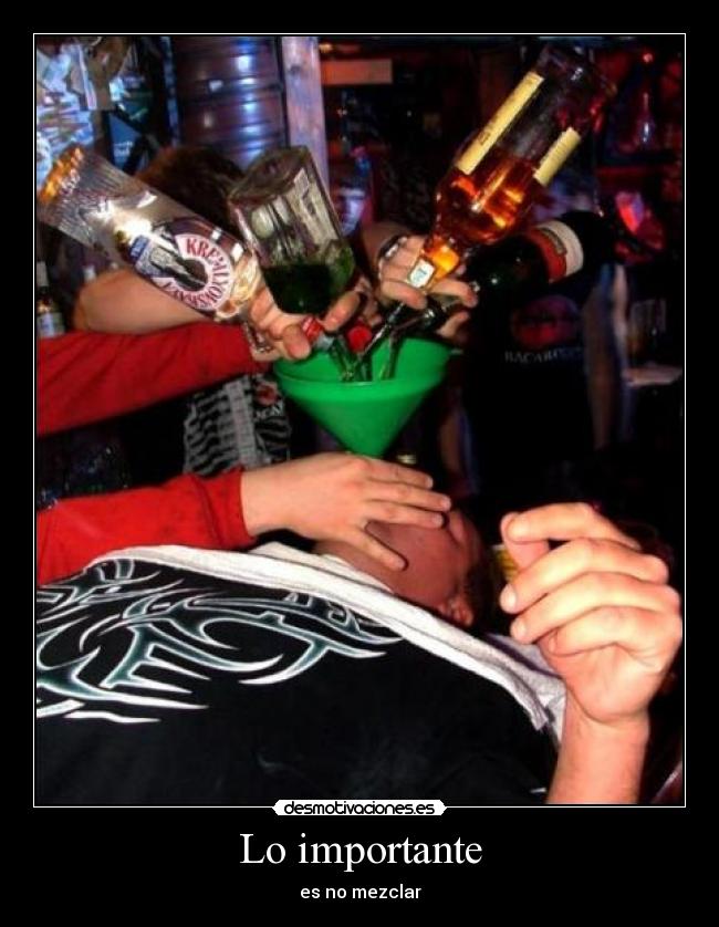 Lo importante - es no mezclar