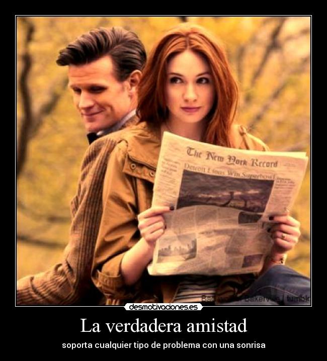 carteles amistad clantimelord doctorwho matt smith karen gillian amy pond doctor timelord whovian desmotivaciones