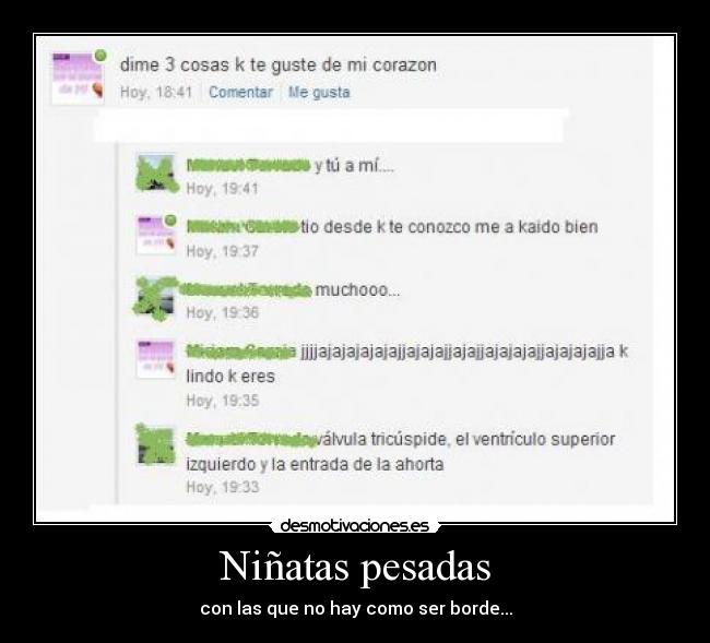Niñatas pesadas - con las que no hay como ser borde...
