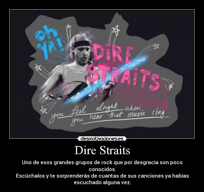 carteles dire straits rock clasico grupo poco conocido desmotivaciones