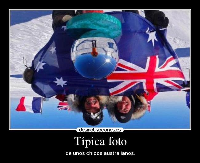 Típica foto - de unos chicos australianos.