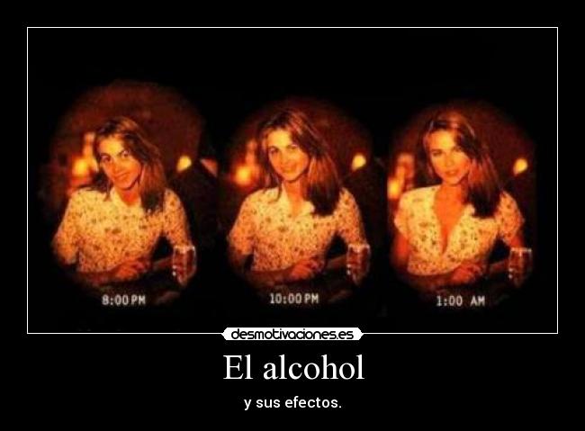 El alcohol - y sus efectos.