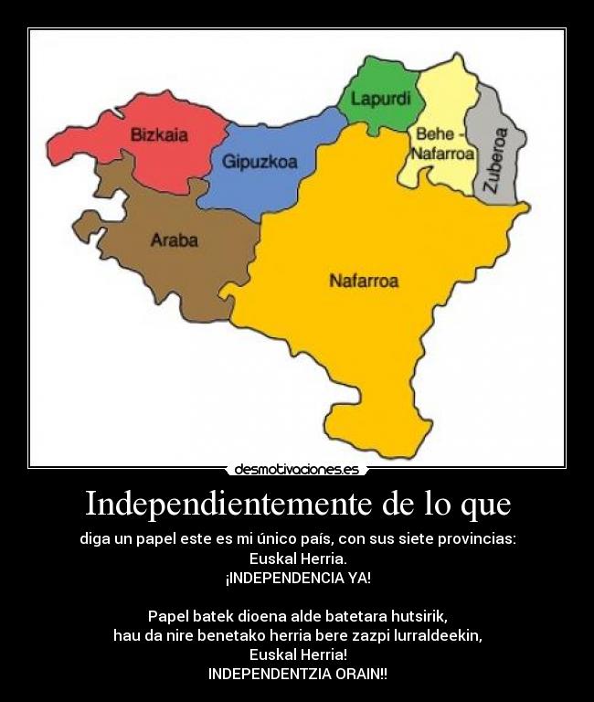 Independientemente de lo que -