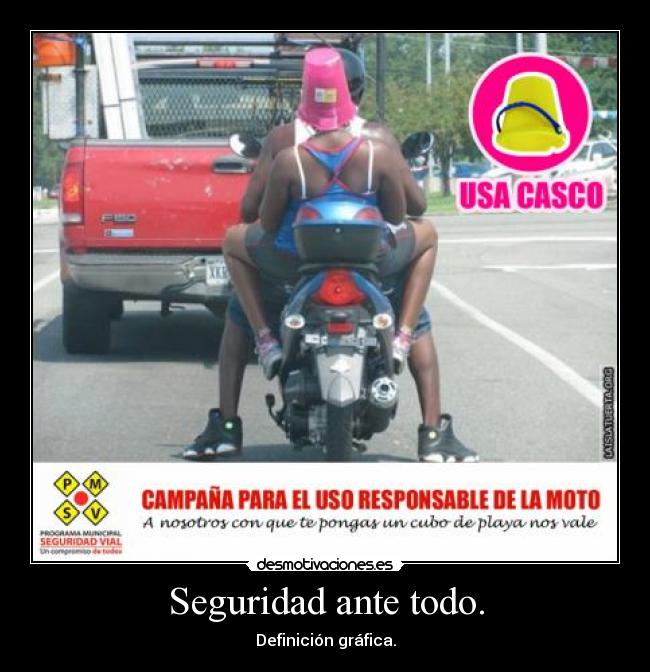 Seguridad ante todo. - Definición gráfica.