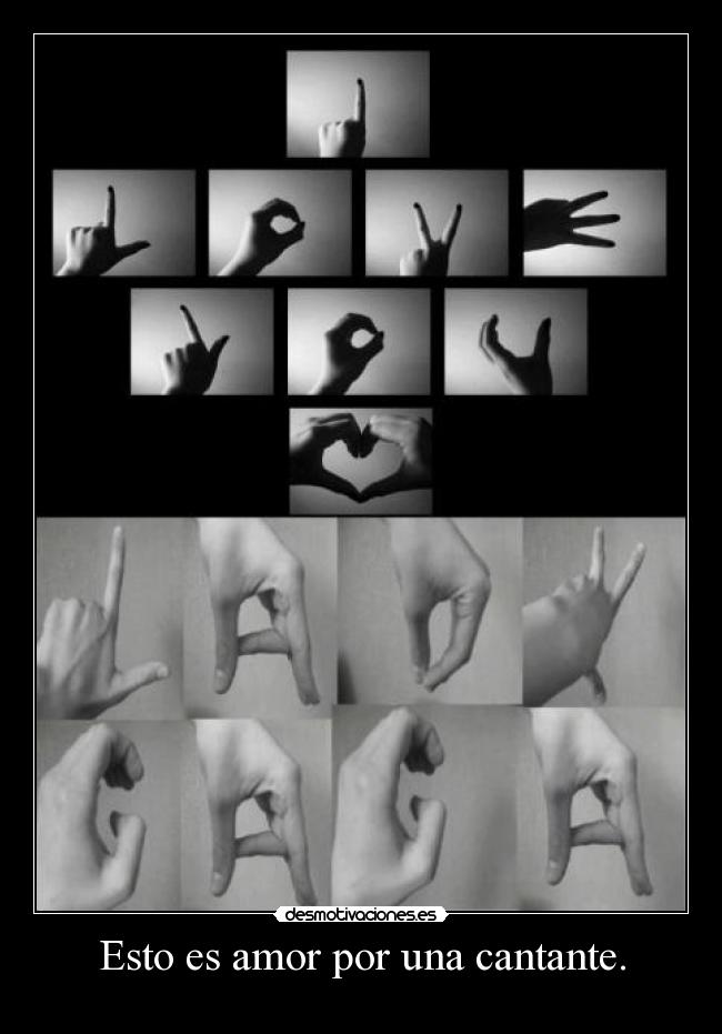 Esto es amor por una cantante. - 