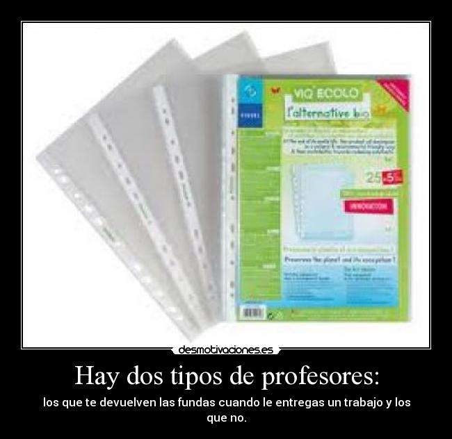 Hay dos tipos de profesores: -