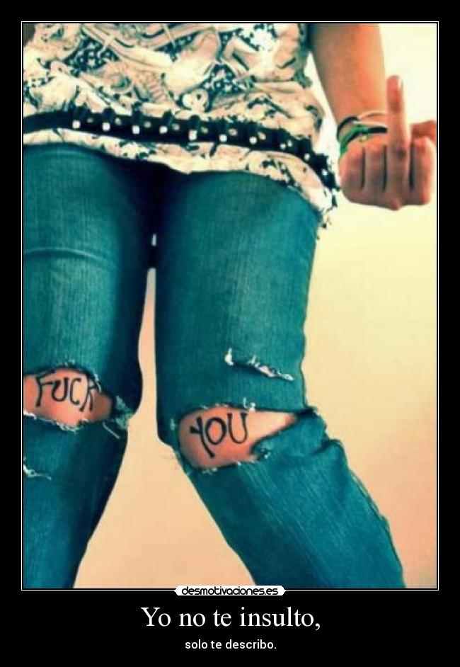 Yo no te insulto, - solo te describo.