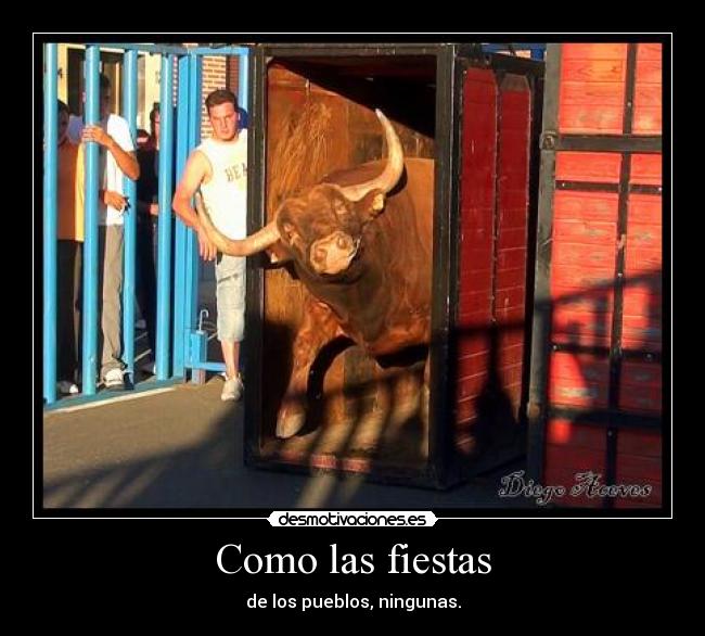 carteles fiesta pueblo desmotivaciones