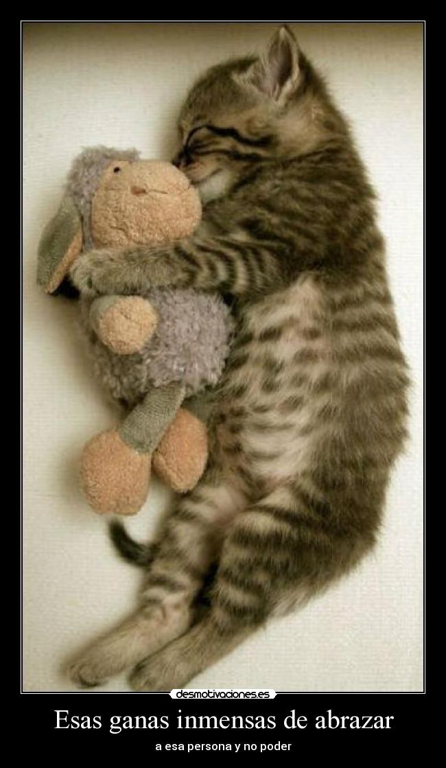 Esas ganas inmensas de abrazar - a esa persona y no poder