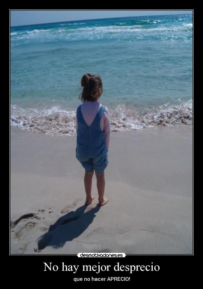 No hay mejor desprecio - que no hacer APRECIO!