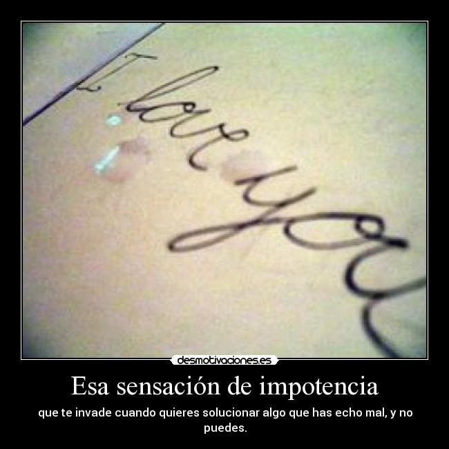 Esa sensación de impotencia - 