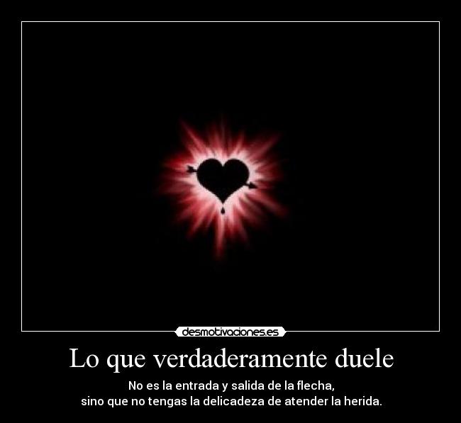 Lo que verdaderamente duele -