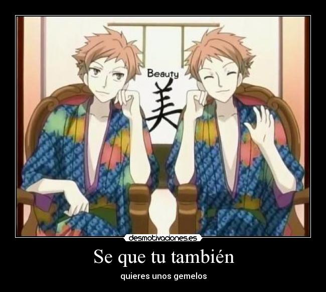 Se que tu también - quieres unos gemelos