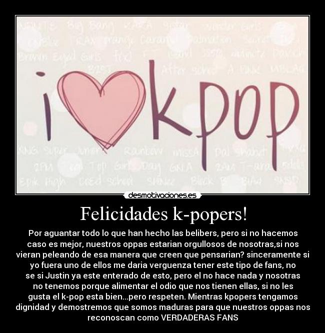 Felicidades k-popers! -