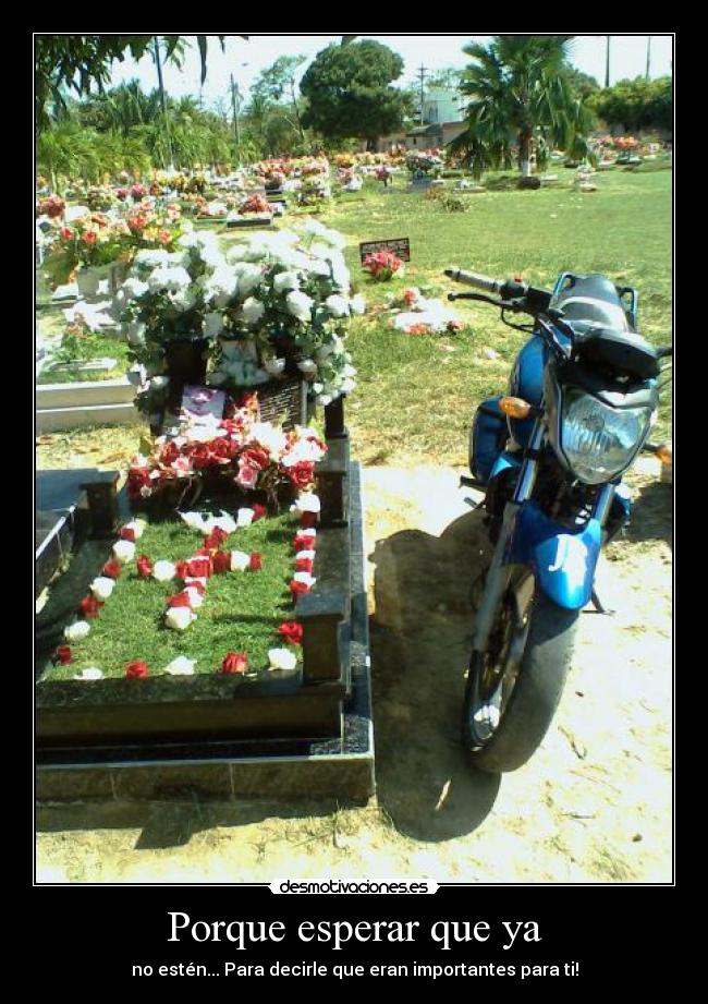 Porque esperar que ya -