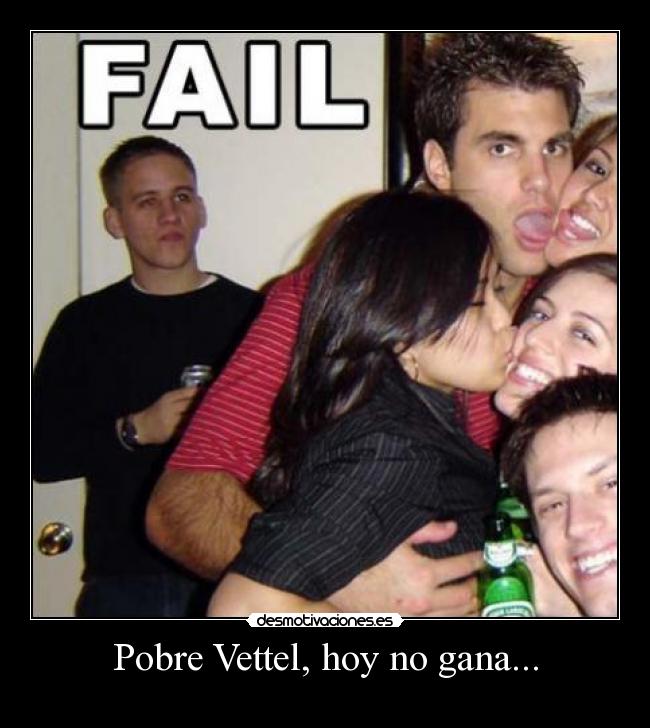 Pobre Vettel, hoy no gana... - 