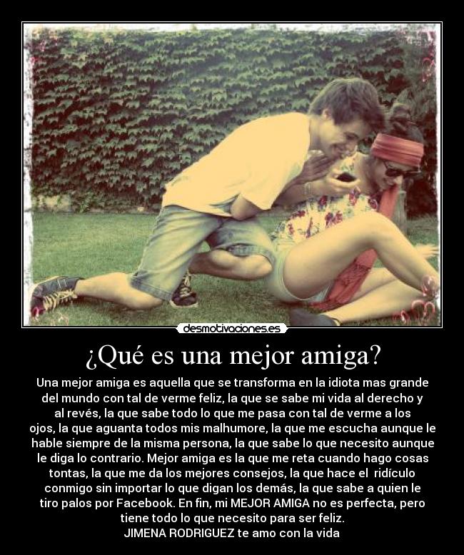 ¿Qué es una mejor amiga? -