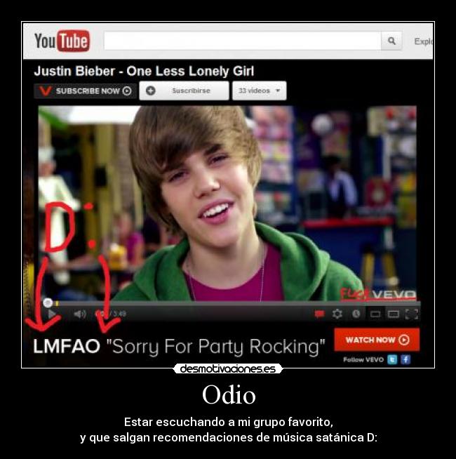 carteles odio lmfao dedicado alika ewe justin bieber rules the nation reprara desmotivaciones