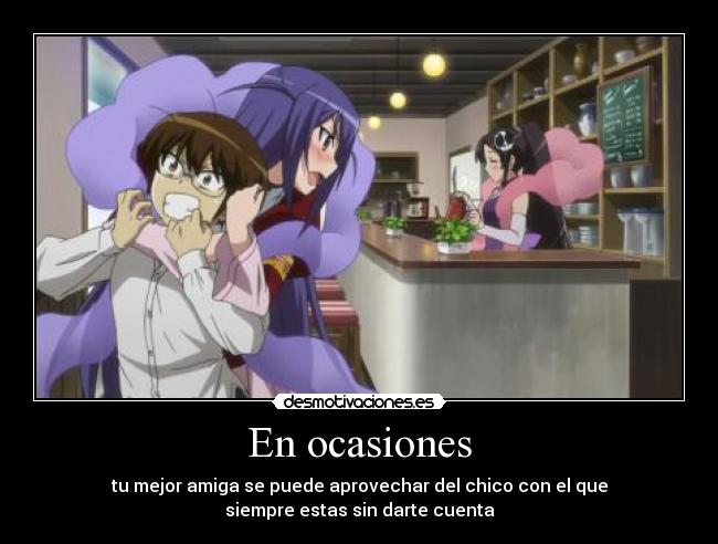 carteles kami nomi shiru sekai keima elsie haqua echos reales mejores amigas enamorada celos desmotivaciones