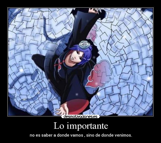 Lo importante - no es saber a donde vamos , sino de donde venimos.