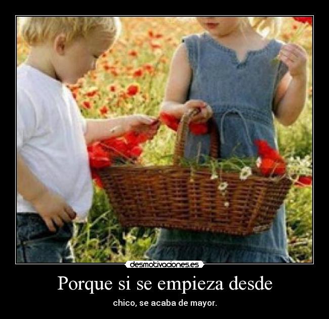 Porque si se empieza desde - 