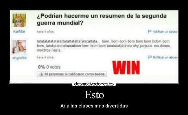 Esto - Aria las clases mas divertidas