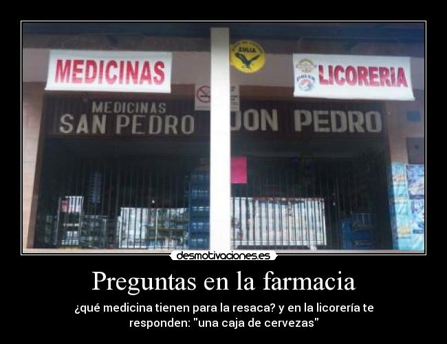 Preguntas en la farmacia -