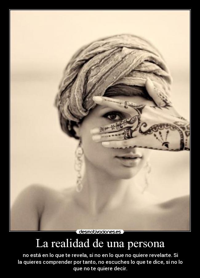 La realidad de una persona - 