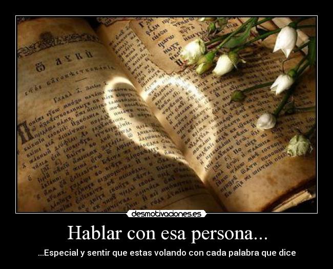 Hablar con esa persona... - 