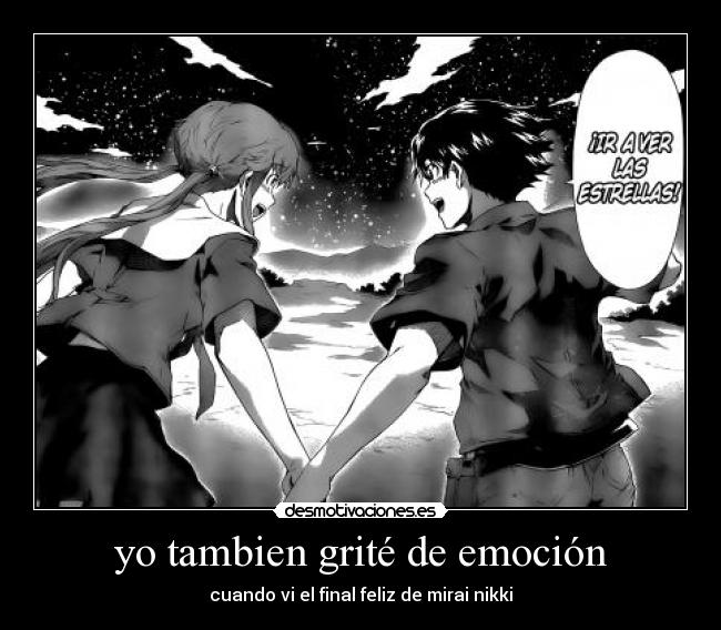 carteles mirai nikki desmotivaciones