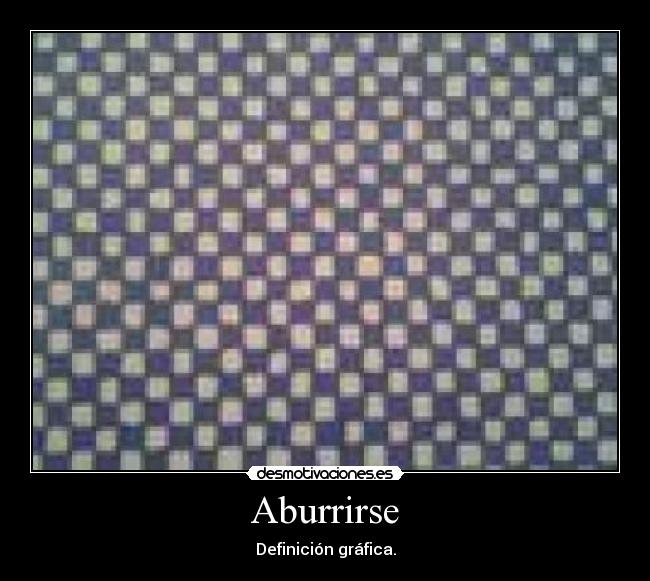 Aburrirse - Definición gráfica.