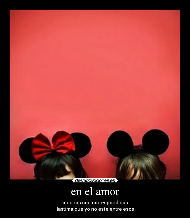 en el amor -