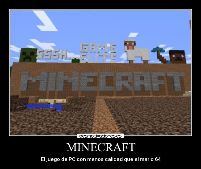 MINECRAFT - El juego de PC con menos calidad que el mario 64