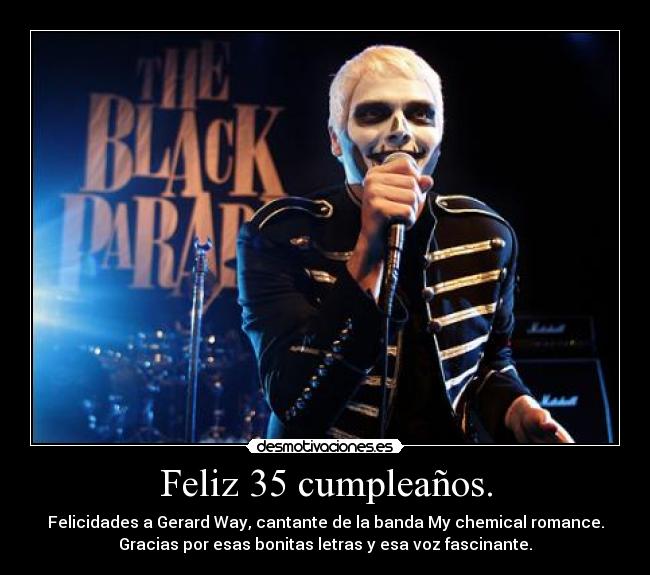 Feliz 35 cumpleaños. -
